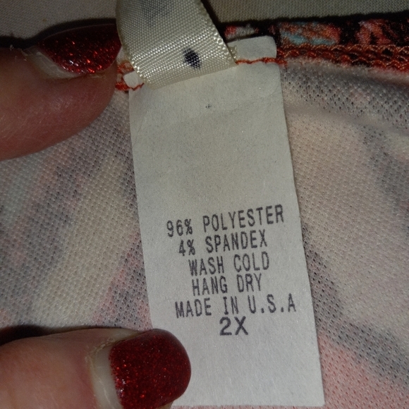 NWT Bella Berry USA Fashion art deco Poly Spandex dress, sz 2X - Picture 6 of 6